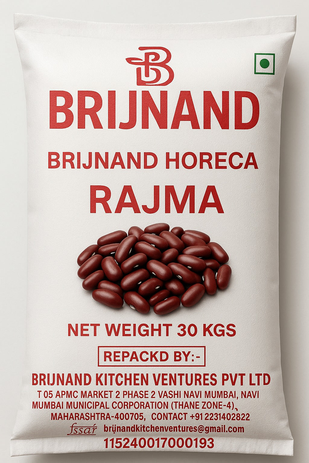 BRIJNAND RAJMA RED 30KG