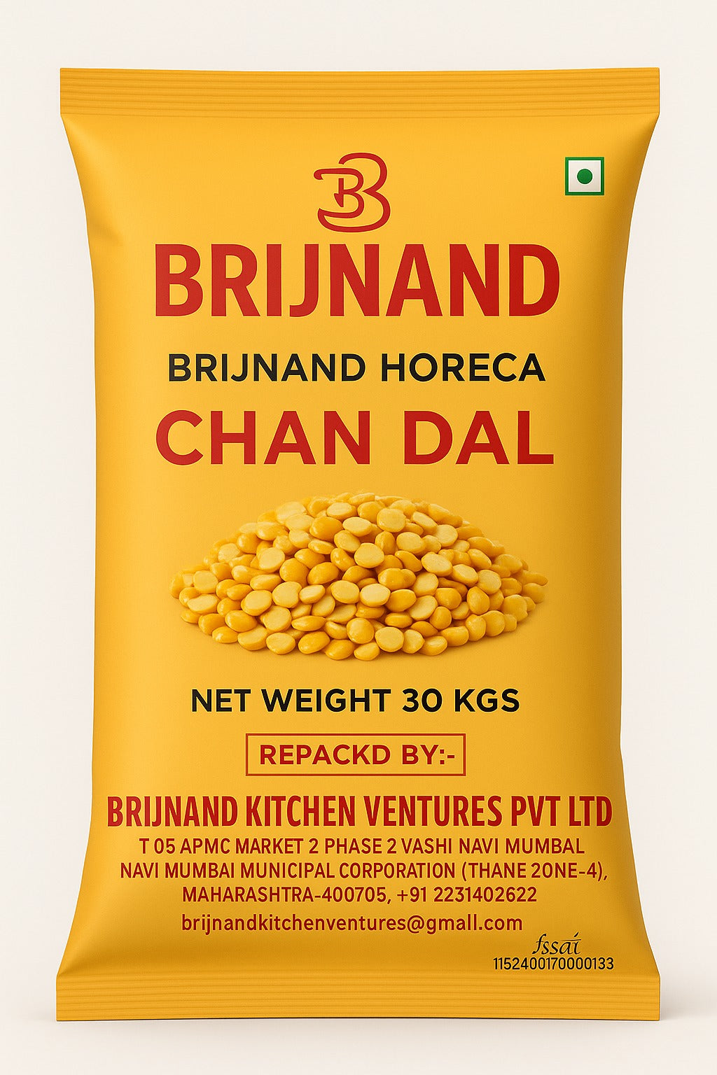 BRIJNAND CHANA DAL 30KG